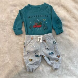 Carter's Teal and Gray Newborn Set